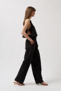 Yandan Bağlamalı Crop Bluz resmi